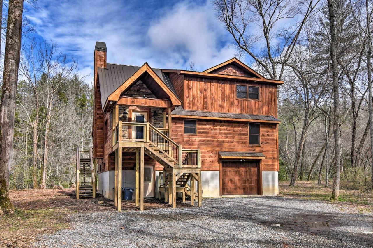 Modern Murphy Cabin With Nottely River Views! Bagian luar foto